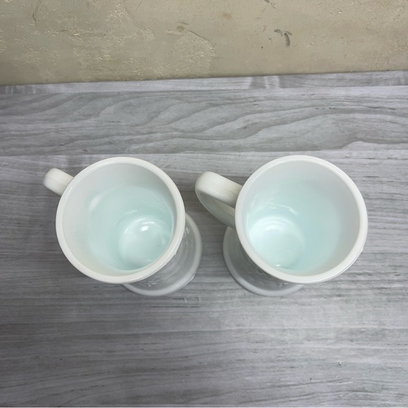 Tiara Exclusive White Milk Glass Mug #10575 In Box Set of 2 Vintage - Picture 9 of 14